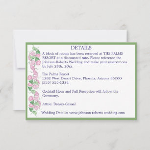 Sage com Detalhes Florais Rosas Cartões