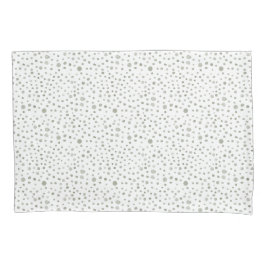 Sage Confetti Watercolor Dots Pillowcase