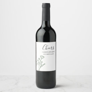 Sage da Etiqueta de Vinho de Casamento