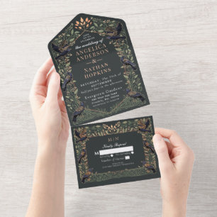 Sage de Casamento Floral de Raven Gothic Encantado