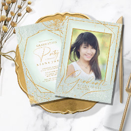 Sage de graduação de Abstrato Dourado Linhas Finas