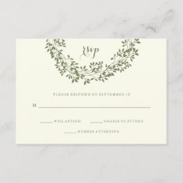 Sage e Ivory Rustic Wreath RSVP