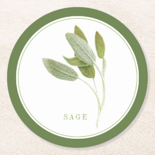 SAGE FRESCO Porta-copos de Papel Redondo (+texto)