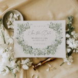 Sage Garden Salve O Anúncio De Casamento De Data<br><div class="desc">Nosso cartão de anúncio de casamento de salvamento inclui a inscrição em rico e elementos do jardim botânico verde sage para a maneira mais bonita de anunciar seu noivado. Este item faz parte da nossa suíte de casamento Tieghan T100,  por favor,  compre nossa loja para produtos correspondentes.</div>