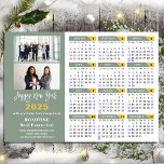 Sage Green 2025 Calendar Business 2 Foto Magnética<br><div class="desc">Sage Green 2025 Calendar Script 'Feliz ano novo' Modern 2 Photo Business Holiday Magntic Card com Calendário 2024 com feriados públicos. Todos os textos estão pré-organizados para que você personalize fácil e rapidamente com seus próprios detalhes.</div>