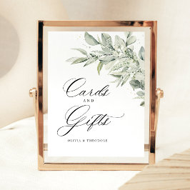 Sage Green Botanical Cards & Gifts Wedding Table