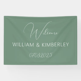 Sage Green Classic Rustic Simple Modern Weding