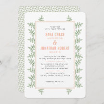 Sage Green deixa o convite para casamento de corai