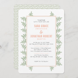 Sage Green deixa o convite para casamento de corai