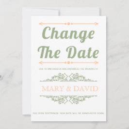 Sage green e peach Altere o anúncio Data