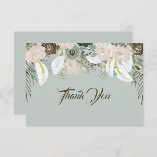 Sage Green e Vanilla Cream Obrigado (Frente/Verso)