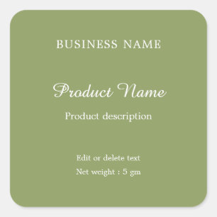Sage Green Elegant - etiqueta mínima de produto mo