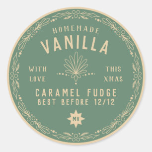 Sage Green Fudge Christmas DIY etiqueta de present