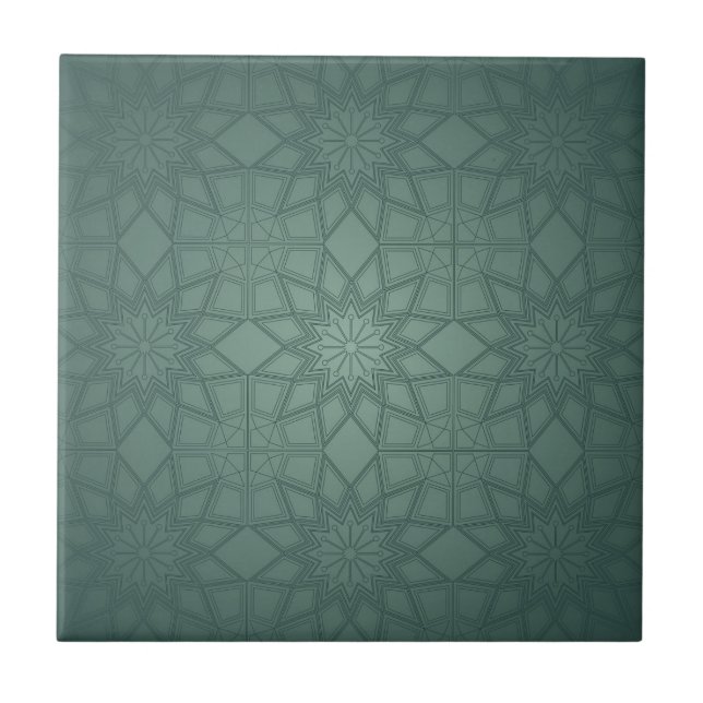 Sage Green Geometric Pattern (Frente)