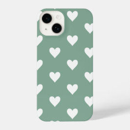 Sage Green Heart Pattern