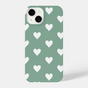 Sage Green Heart Pattern