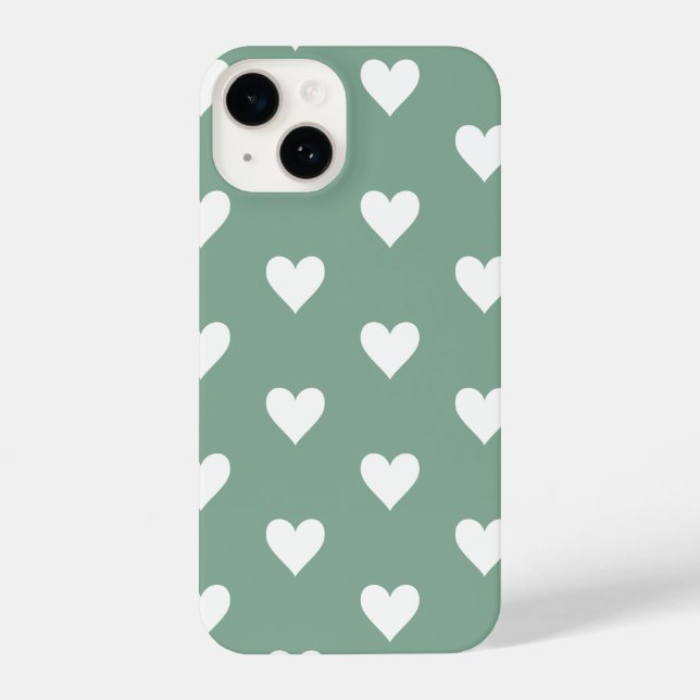 Sage Green Heart Pattern (Verso)