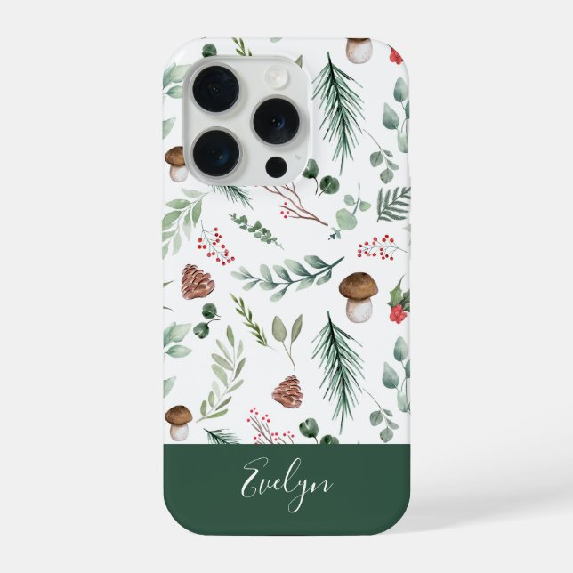 Sage Green Holiday Personalized Phone Case (Verso)