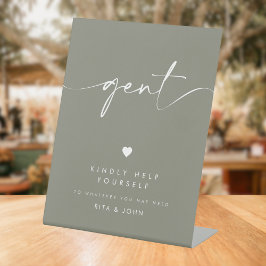 Sage Green Modern Gents Bathroom Sign