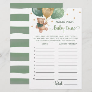 Sage Green Name Aquele Bebê Tung Jogo Teddy Bear