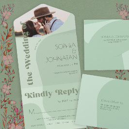 Sage green retro typografia fotografia casamento r