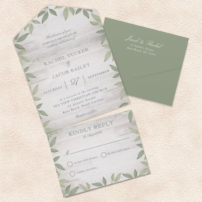 Sage Green Rustic Garden Greenery Wedding (Criador carregado)