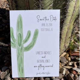 Sage Green Saguaro Cactus Salve A Data Convite
