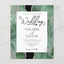 Sage Green Silver Agate Budget Casamento Tudo em U