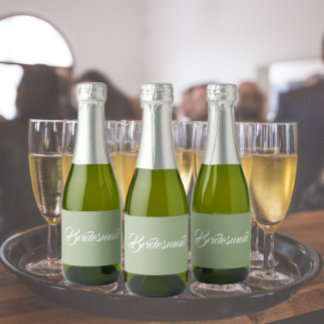 Sage Green Stylized Script Wedding Bridesmaid