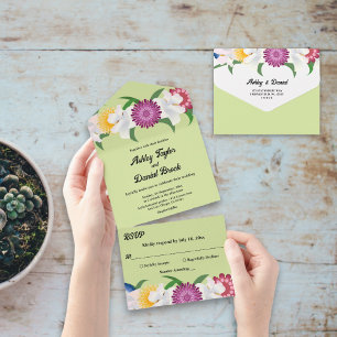 Sage Green Summer Boho Casamento Floral Elegan
