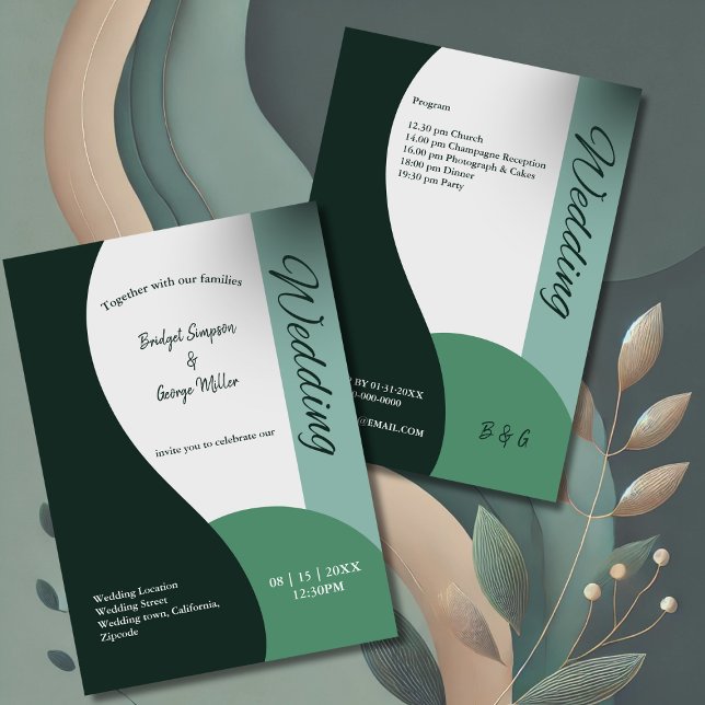 sage green tonts simples boho chic casamento (Criador carregado)