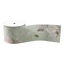 Sage Green Vintage Rose Floral 
