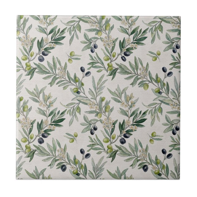 Sage Green Watercolor French Country Olive (Frente)