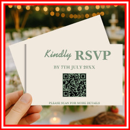 Sage Green Wedding Código QR RSVP