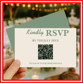 Sage Green Wedding Código QR RSVP