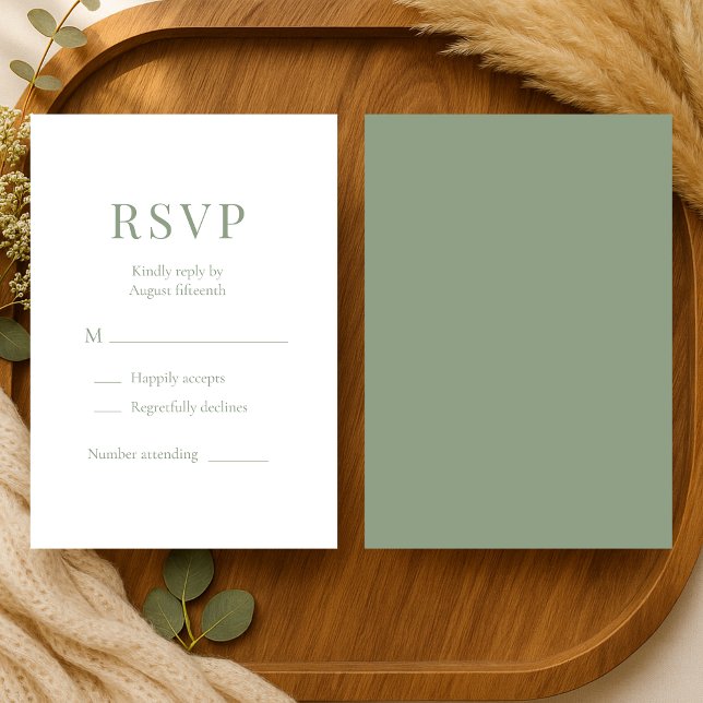 Sage Green Wedding RSVP  (Criador carregado)