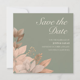 Sage Green Wedding Salvar a Data Convite