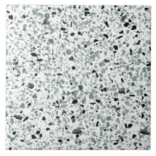 Sage Green White Terrazzo Moderno Média Mínima
