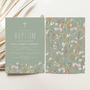 Sage Green Wildflower Baptism Garden In Bloom