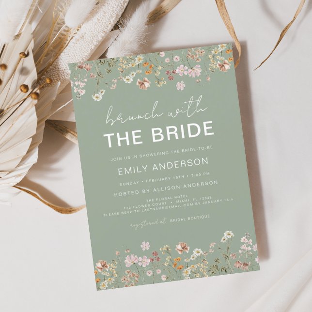 Sage Green Wildflower Bridal Bruntions (Criador carregado)