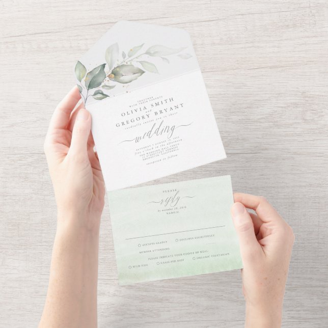 Sage Greenery e Dourado deixa casamento elegante (Tearaway)