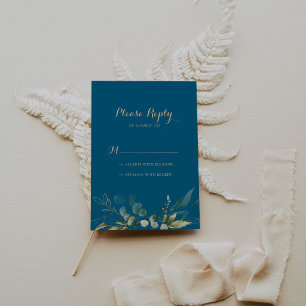 Sage Greenery Eucalipto Dourado Caligrafia RSVP