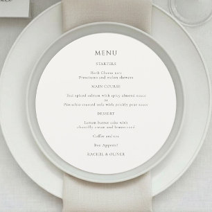Sage & Ivory Cartão de Menu de Casamento Floral