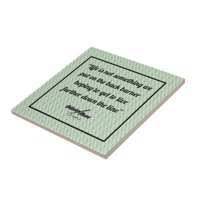 Sage Life Cerâmica Azulejo por Adiela Akoo (Lateral)