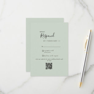 Sage Modern Weding Código QR RSVP