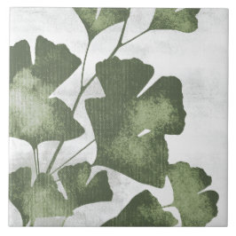 Sage Olive Green Painterly Botanical Art 04