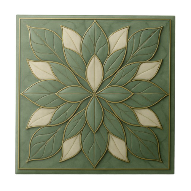 Sage Petal Harmonia - Artisan Floral Cerâmica Azul (Frente)