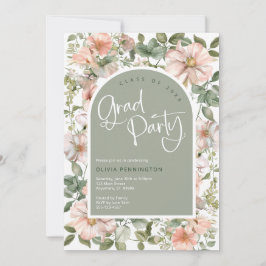 Sage Pink Blush Wildflower Formando Convite de fes