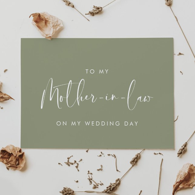 Sage To my-in-law no meu cartão do dia do casament (Criador carregado)