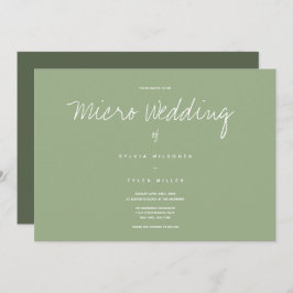 Sage Typografia Micro Casamento Convite